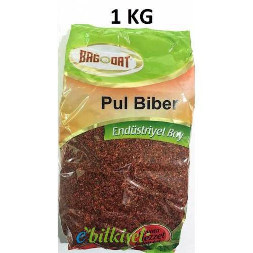 Kırmızı pul biber 1000 gramlık paketler halinde Bağdat marka restoran ve kafeler için ideal