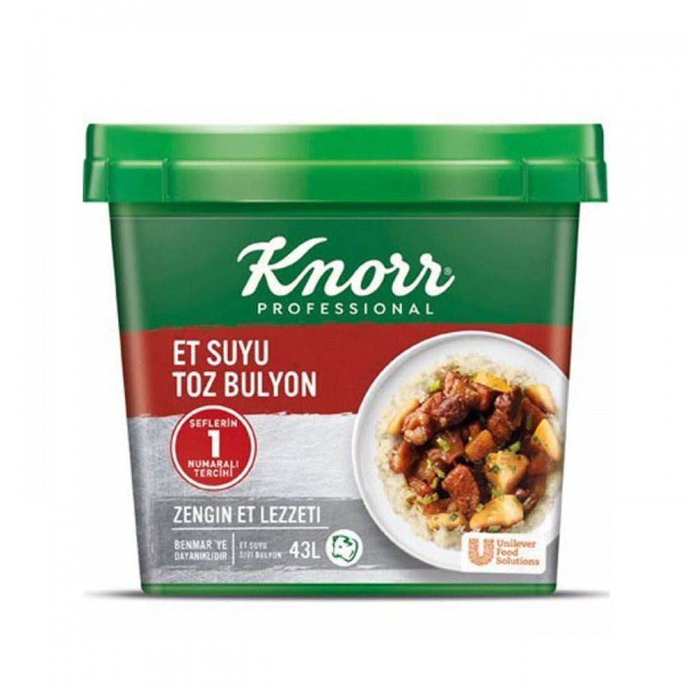 Et bulyon 5 kiloluk ambalajlarda koli içi 12 adet Knorr marka lezzetlendirici