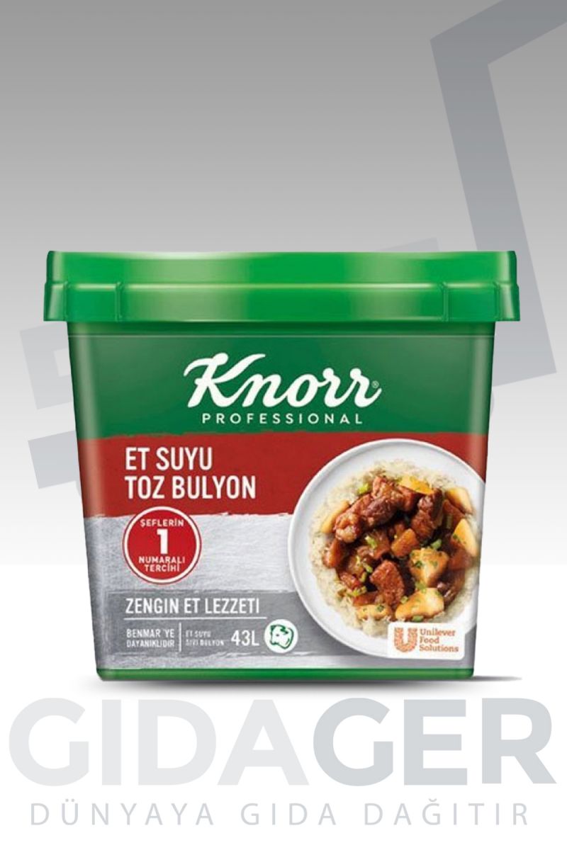 Et bulyon 5 kiloluk ambalajlarda koli içi 12 adet Knorr marka lezzetlendirici