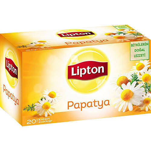 Papatya çayı bardak poşeti yirmili poşetler halinde kolide 12 adet Lipton marka