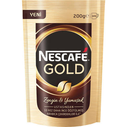 Kahve eko paket 200 gramlık paketler halinde kolide 6 adet Nescafe Gold marka