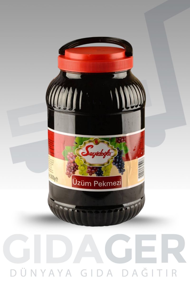 Üzüm pekmezi 5 kiloluk ambalajlarda koli içi 2 adet Seyidoğlu marka üzüm pekmezi