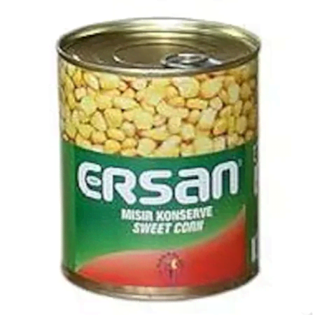Mısır konservesi 2700 gramlık konserve kutuda kolide 6 adet Ersan marka organik