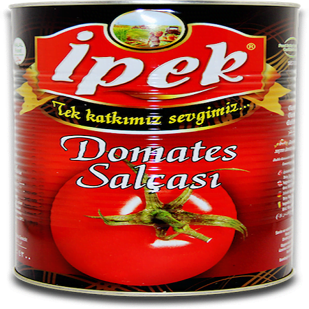 Domates salçası 10 kilogramlık paketler halinde İpek marka doğal ve taze üretim