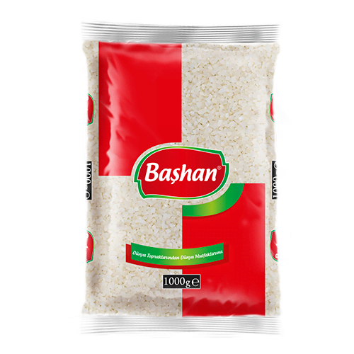 Kırık pirinç 25 kiloluk ambalajlarda Başhan marka organik ve kaliteli kırık pirinç