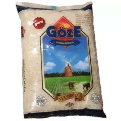 Baldo pilavlık pirinç 25 kiloluk ambalajında Göze marka baldo pirinç pilavlık organik üretim